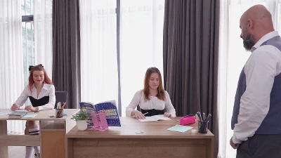 Professor Took Turns Breeding Us On The Table In Private Session